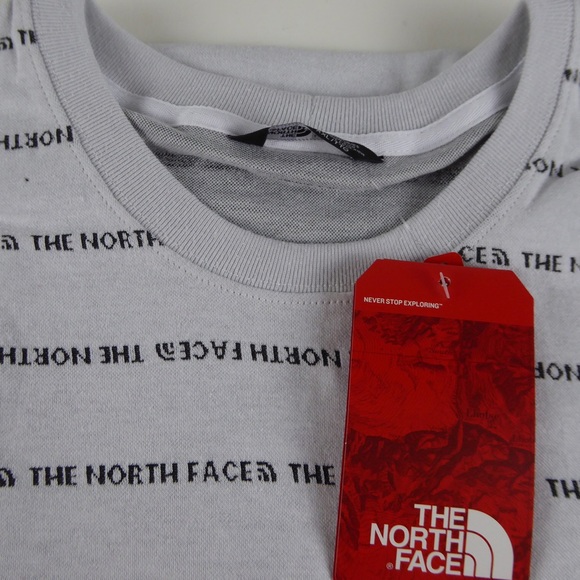 The North Face Allover Logo Print T-Shirt TNF NWT - Picture 5 of 6